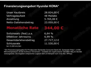 Hyundai KONA T-GDI N-LINE DCT+VOLL LED+NAVI+RÜCKFAHRKAMERA+BOSE Bild 5