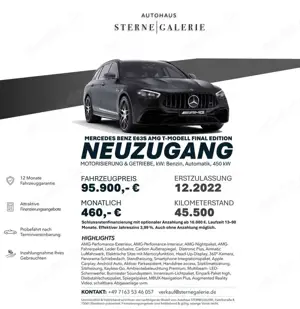 Mercedes-Benz E 63 AMG S/FINAL/PANO/360°/SITZKLIMA/DISTRO+ Bi