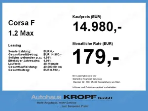 Opel Corsa F 1.2 Lenkradheizung,Parkpilot,Tempomat Bild 4