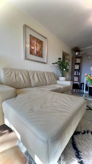 Beige Ledersofa zu verkaufen   150  