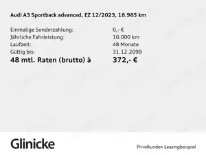 Audi A3 30 TFSI LED Navi PDC+ Teilleder Bild 2