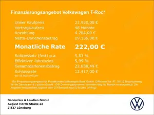 Volkswagen T-Roc Cabriolet 1.5 TSI R-Line Alu Matrix-LED ACC Sitzh. Bild 2