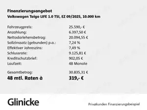 Volkswagen Taigo Life 1,0 l TSI OPF 85 kW (116 PS) 7-Gang-D Bild 2