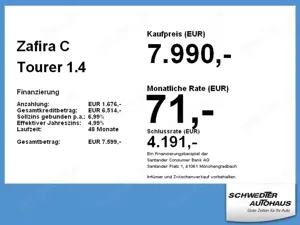 Opel Zafira C Tourer 1.4 Turbo Edition Navi+SHZ+PDC Bild 4