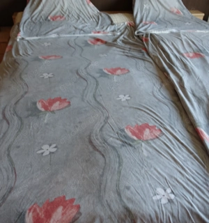 Bettwäsche, 2 Garnituren, Jersey, 135 200, 80 80, grau rostrot