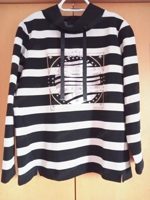 Neuwertiges Rabe Shirt, Gr. 42, beige schwarz gestreift