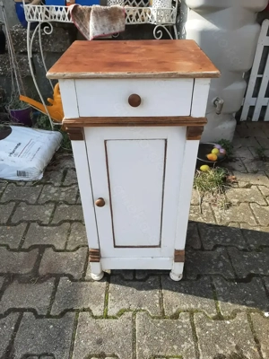 Antiker Nachttisch Holz shabby chic 