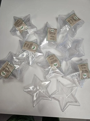 25   transparente Stern-Kugeln zum Befüllen   neu