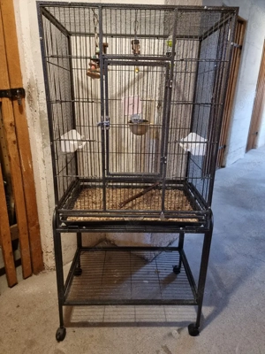 Vogelkäfig mit Untergestell 