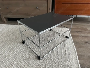 USM Haller Beistelltisch (Upcycled) Tisch Chrom Anthrazit Design