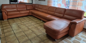 Leder Ecksofa braun 4,30m x 2,80m x 93m