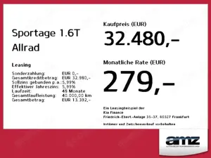 Kia Sportage 1.6T Allrad über 13.000 EUR Nachlass! Bild 4