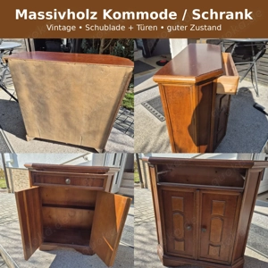 Massivholz Kommode   Schrank Vintage   Schublade + Stauraum