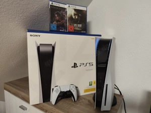 sony Playstation 5 disk laufwerk PS5 spielkonsole mit verpakung + 2 controllern + 2 spiel 