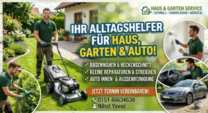 Zuverlässige Hilfe gesucht? Ich bringe Garten, Haus und Auto auf Vordermann!