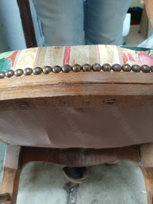 Antiker gepolsterter Stuhl im Stil Louis XV Bild 3