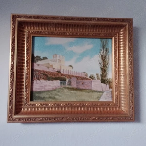 Handgemaltes Ölbild mit Rahmen 