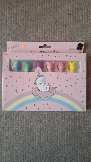 !Neu! Wachsmalstifte Einhorn 