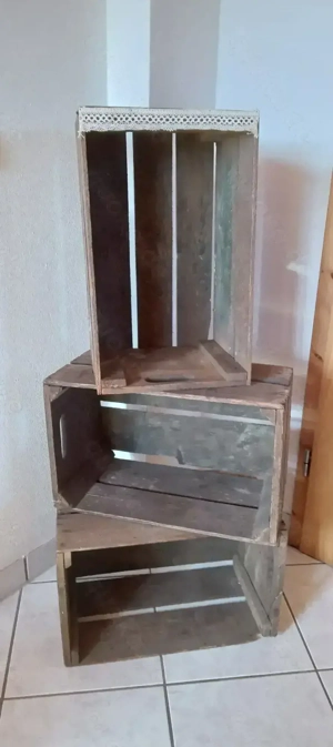 3 alte Weinkisten zur Deko