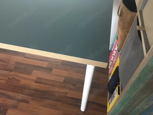 Ikea Schreibtisch Tisch Lagkapten Platte Grau Grün Holzeffekt 140x60 Bild 3