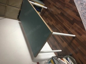 Ikea Schreibtisch Tisch Lagkapten Platte Grau Grün Holzeffekt 140x60 Bild 2