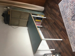 Ikea Schreibtisch Tisch Lagkapten Platte Grau Grün Holzeffekt 140x60 Bild 5
