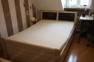 Komfortbett in Edel-Esche-Nachbildung 140 x 200 cm