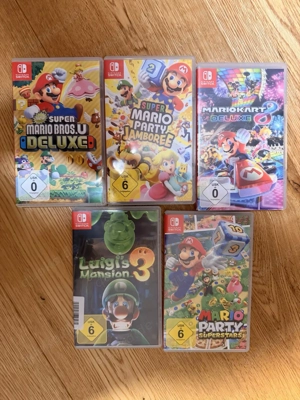 5 Nintendo Switch 1 Spielsets, sehr gut funktionsfähig