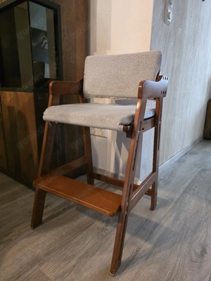 Höhenverstellbarer Holzhochstuhl für kinder ab 3 Jahre 