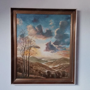 Handgemaltes Ölbild mit Rahmen 