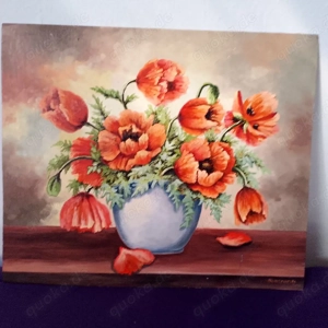 handgemaltes Ölbild ohne Rahmen 