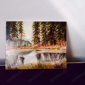 handgemaltes Ölbild auf Hartfaserplatte ohne Rahmen 