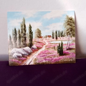 handgemaltes Ölbild auf Hartfaserplatte ohne Rahmen 