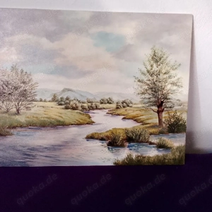 handgemaltes Ölbild auf Hartfaserplatte ohne Rahmen 