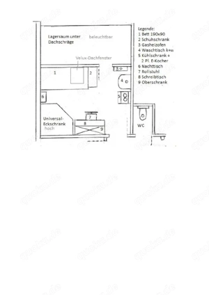 Kleines möblierters Zimmer Stuttgart-Kaltental ab April 2026 mit eig. Meldeadresse