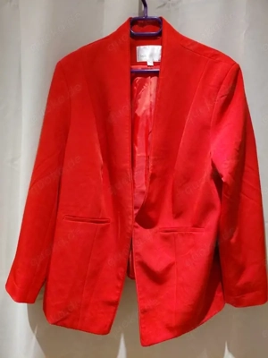 Roter Blazer mit kleinem Stehkragen in Größe 52 von Bonprix