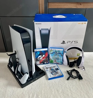 PlayStation 5 Disc Edition Bundle - 2 Controller - 3 Spiele - Headset