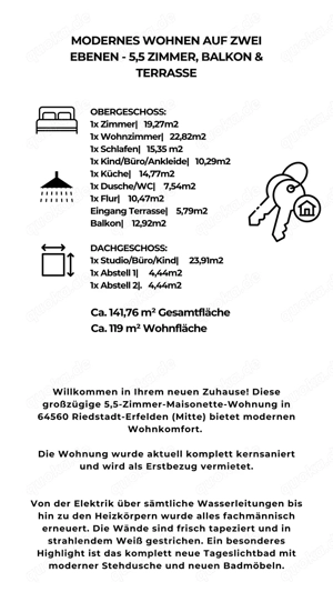 Modernisierte Wohnung 5,5Zimmer in Riedstadt Erfelden