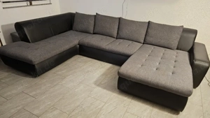 Große Wohnlandschaft anthrazit   schwarz