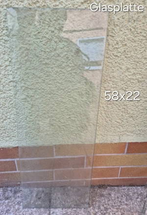 Glasplatte 58x22