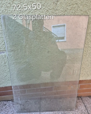 2 Glasplatten 72,5x50