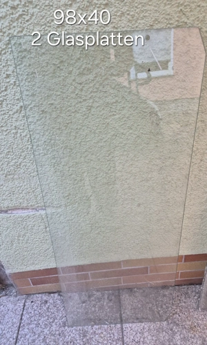 2 Glasplatten 98x40