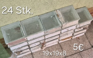 Glasbausteine 24 Stk. 19x19x8