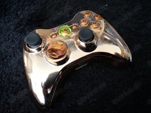 Original XBOX 360 Custom wireless Controller Orange Chrom Bild 8