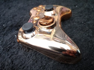 Original XBOX 360 Custom wireless Controller Orange Chrom Bild 4