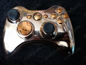 Original XBOX 360 Custom wireless Controller Orange Chrom Bild 7