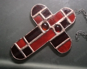 Kreuz Glaskreuz Jesus Ostern Kommunion Konfirmation Tiffany TOP