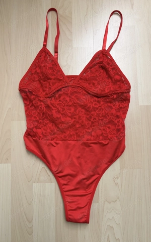 Verführerischer roter Spitzen-Body   Größe L Bild 2