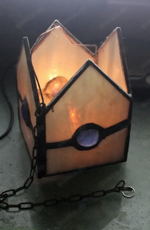 Sehr schönes beiges Windlicht (Tiffany) sorgfältige Handarbeit