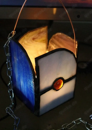 Sehr schönes buntes Windlicht (Tiffany) sorgfältige Handarbeit